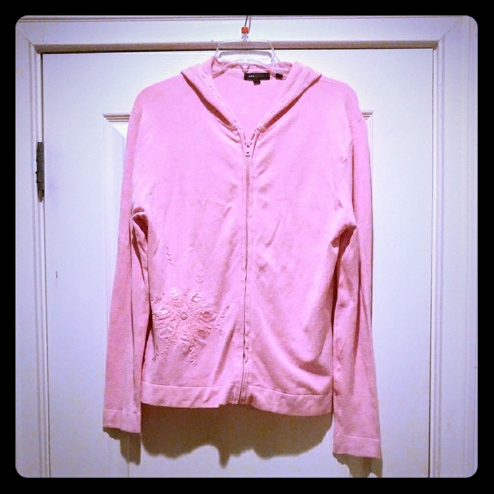 Pretty in Pink! BCBGMAXAZRIA Sweater Cardigan! L